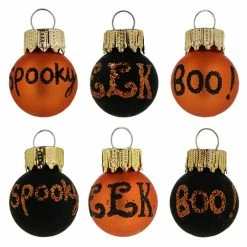 Budget 🤩 Traditions Mini Spooky, Boo & Eek Ornaments Set/6 🛒