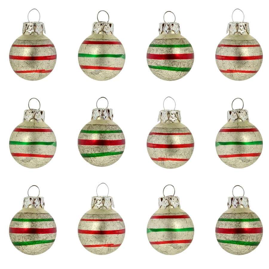 Best Pirce ⭐ Traditions Mini Decorated Silver Ornaments Set/12 🛒 4 Best Pirce ⭐ Traditions Mini Decorated Silver Ornaments Set/12 🛒 - Image 2