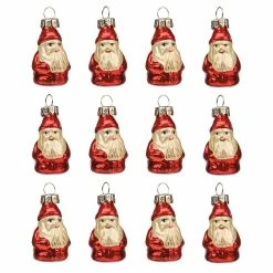 Hot Sale ❤️ Traditions Mini Santa Ornaments Box/12 ⌛