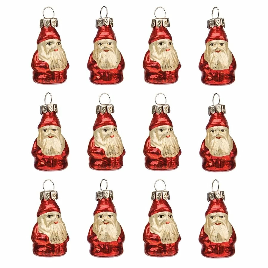 Hot Sale ❤️ Traditions Mini Santa Ornaments Box/12 ⌛ 3 Hot Sale ❤️ Traditions Mini Santa Ornaments Box/12 ⌛