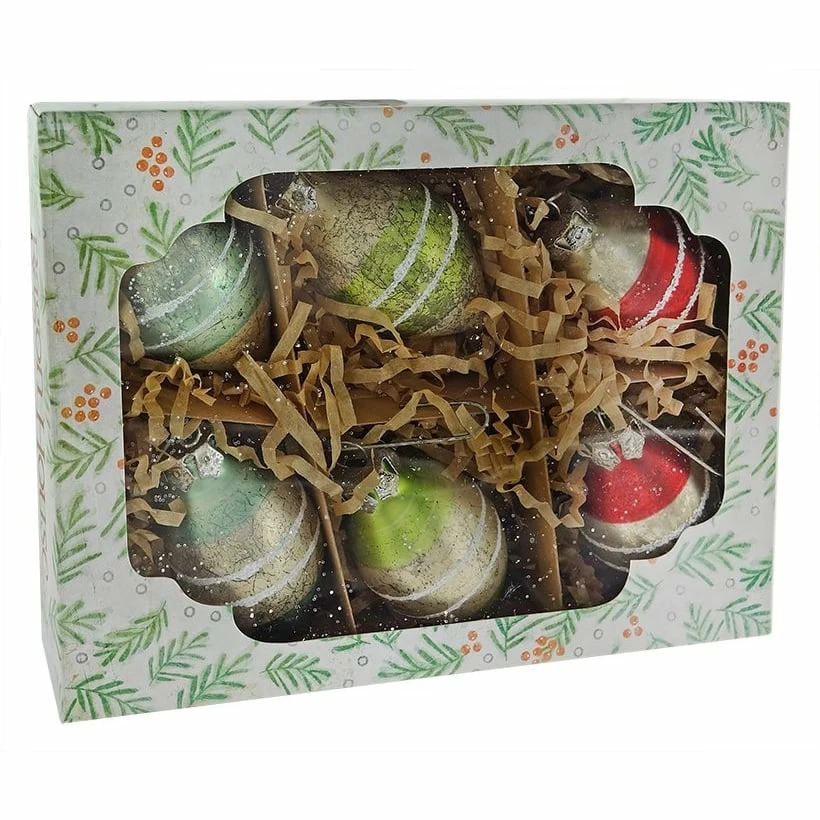 New ⌛ Traditions Vintage Primary Color Ornaments Set/6 ⭐ 4 New ⌛ Traditions Vintage Primary Color Ornaments Set/6 ⭐ - Image 2