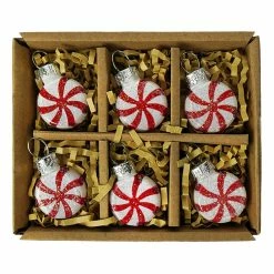 Alternative view of Cheap 🌟 Traditions Peppermint 🍬 Candy Ornaments Boxed Set/6 🛒
