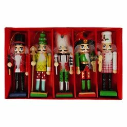 Alternative view of Discount 🔔 Traditions Wood Nutcracker Ornaments Set/5 🎉