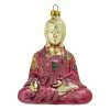 Promo 💯 Traditions Raspberry 👗 Dressed Buddha In Repose Ornament 🧨 -Traditions store TD1479r