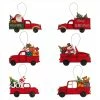 Wholesale 💯 Traditions Plywood Red Truck 🎁 Christmas Ornaments Set/6 😀
